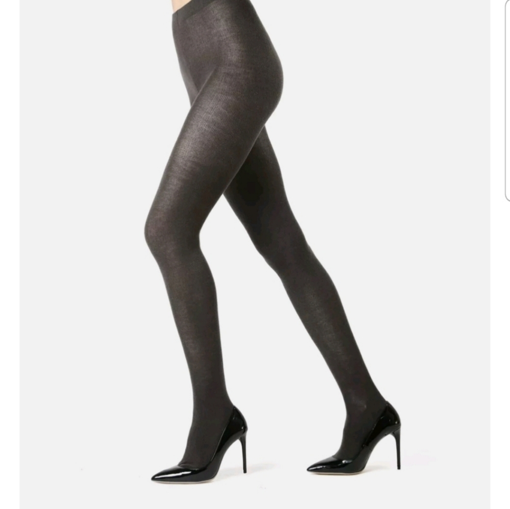 Memoi Cashmere Blend Tights Charcol/ Gray M/L